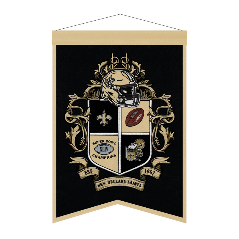 Décoration murale NFL New Orleans Saints Crest | 15 x 22 po