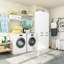 Armoire de salle de bain blanche avec rangement solide