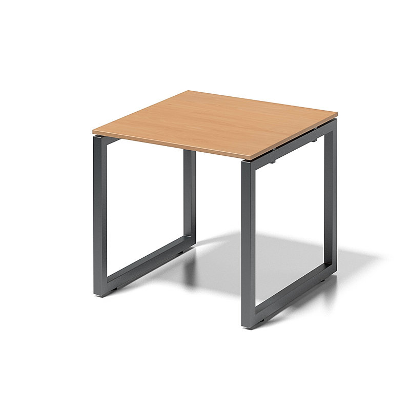 Cito Solid Wood Writing Desk, 74 cm H x 180 cm W x 80 cm D, Light Brown/Grey