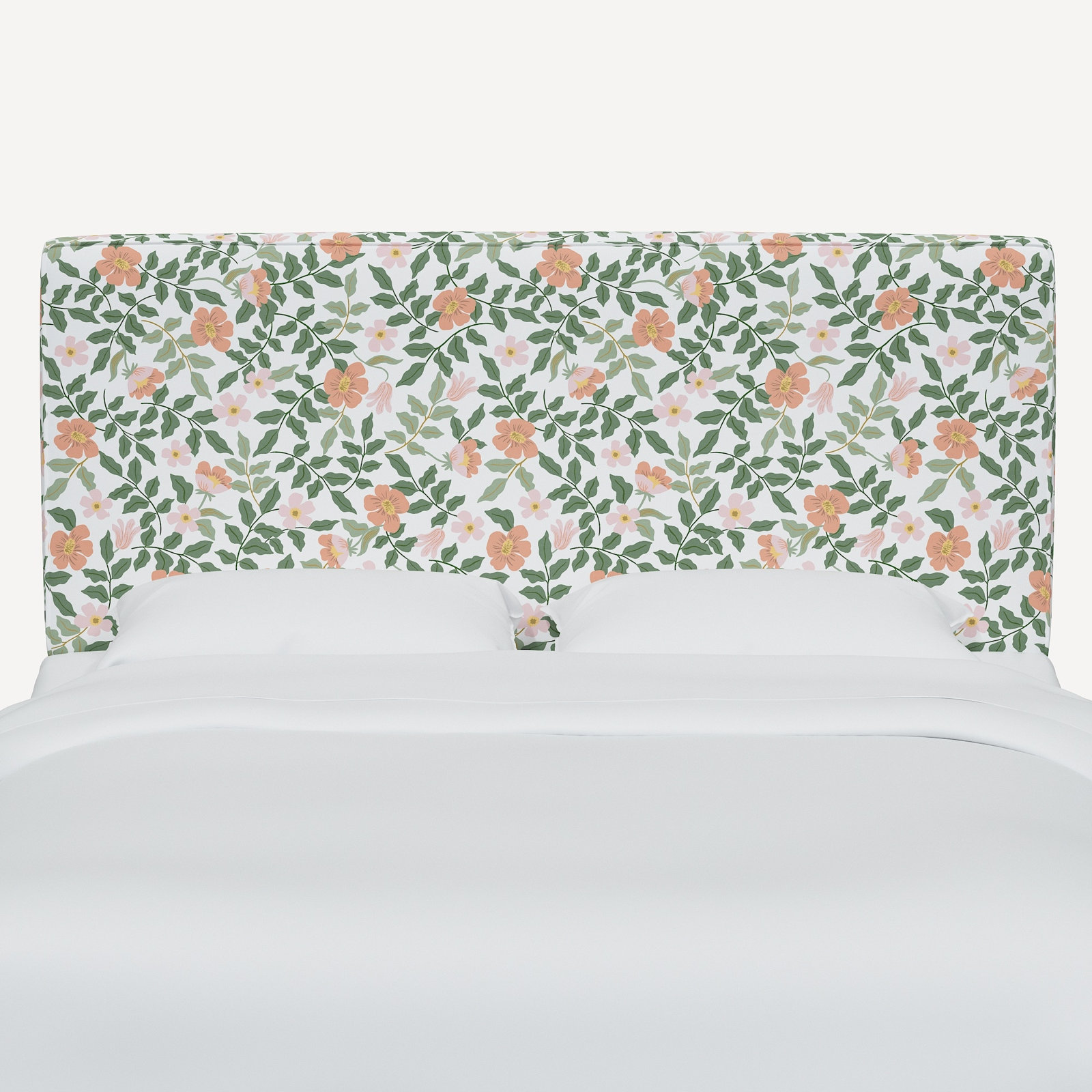 Elly Headboard, Twin, Rpc Primrose Blush & Cream Linen