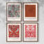 William Morris, reproduction d'art encadrée - ensemble de 4-1755840411-1755840358