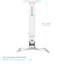 Support universel pour projecteur et plafond jusqu'à 22 lb - Support de projecteur pivotant et inclinable à hauteur réglable