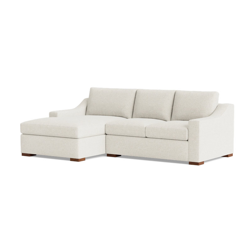 Lucca Sectional, Left Hand Facing, Velvet - Beige