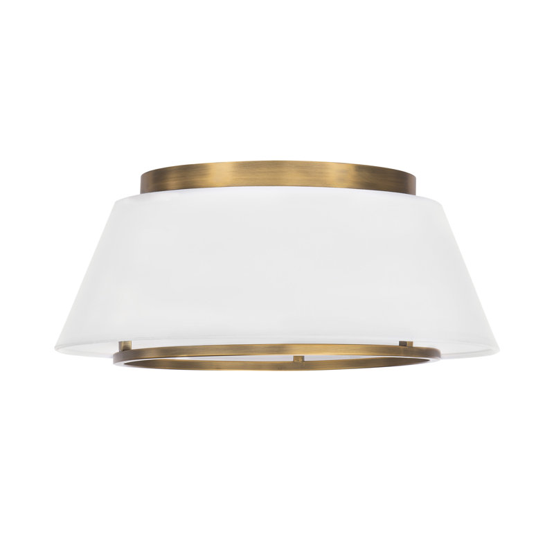 Plafonnier encastré à DEL 1 lumière Hailey, Laiton vieilli