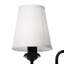 Ensemble de 2 appliques murales à abat-jour en tissu classique, éclairage à une lumière E12, lampe murale de ferme pour miroir de salle de bain, salon, chevet (noir mat / laiton)-1212820848