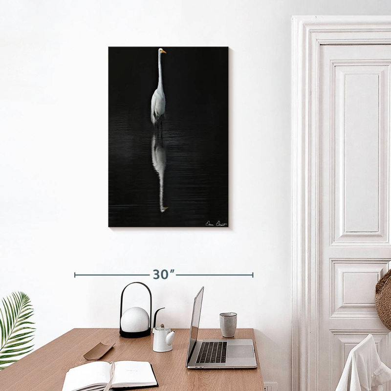 Brampt Elegant Egret I, 30" H x 20" W