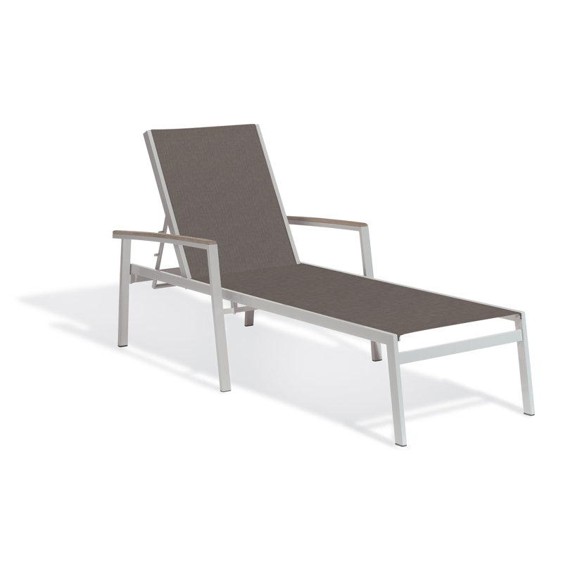 Travira Outdoor Chaise Lounge, Cocoa, Tekwood Vintage, Flint