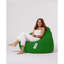 Fauteuil à billes de qualité supérieure, vert uni, 45,3 po x 51,2 po x 15,4 po | 100% polyester imperméable, rembourré avec 100% de mousse de styromousse originale | Système de fermeture à glissière caché, moderne et élégant pour le divertissement en plein air-2120358748