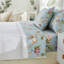 Literie 100 % coton égyptien, 4 pièces, style vintage classique luxueux, motif floral coloré bleu clair, draps doux et respirants, cadeau de Noël.-128817906-130902026
