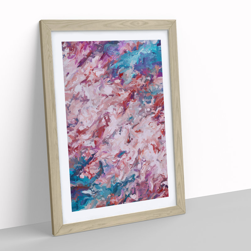 Sacrificing It All Abstract - Framed Print, 64cm H x 46cm W x 2cm D, Oak Framed