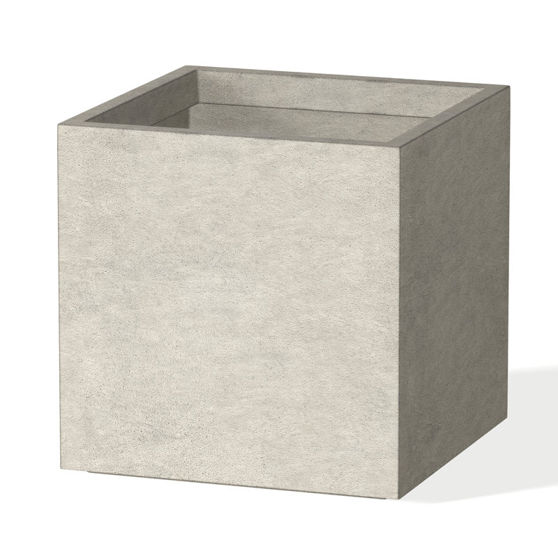 Redegonda Handmade Planter Box, 10" H x 10" W x 10" D, Pale Yellow