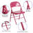 Oliverson Double Braced Metal Folding Chair-2062912993