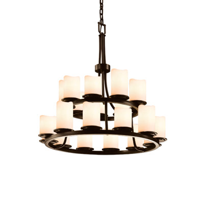 Burdette 21 - Light Dimmable Tiered Chandelier