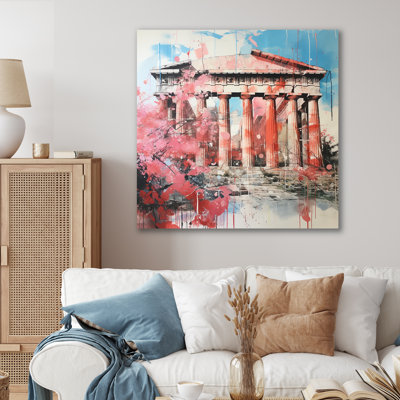 «Pink Athens», reproduction d'art murale