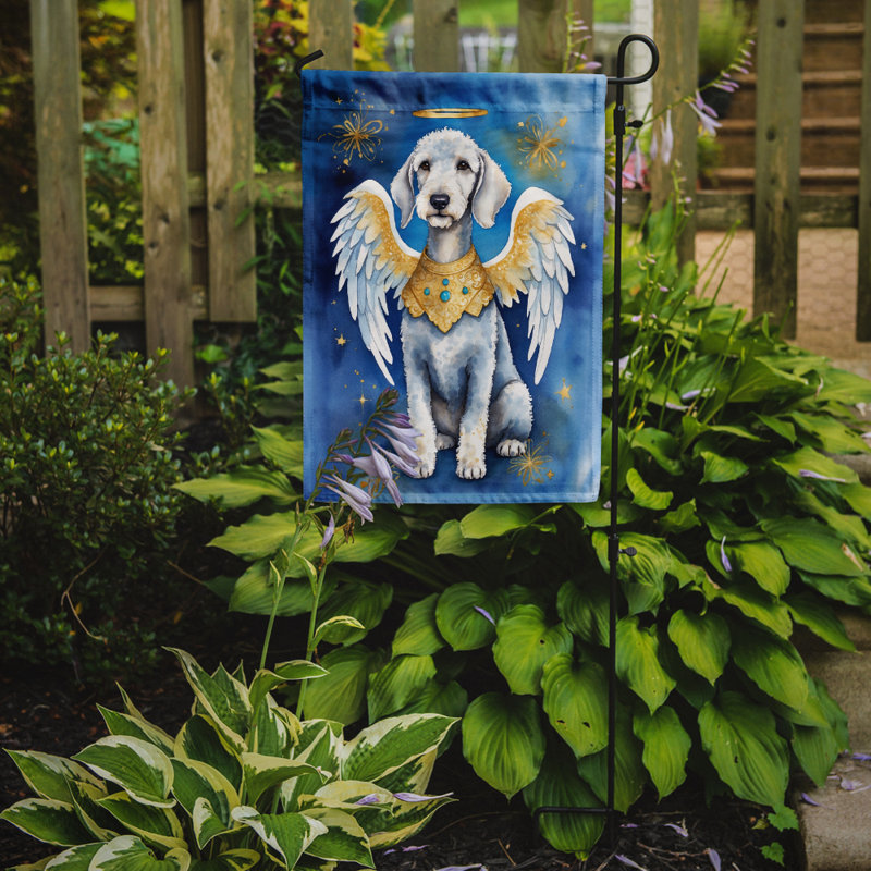 Bedlington Terrier mon ange drapeau de jardin