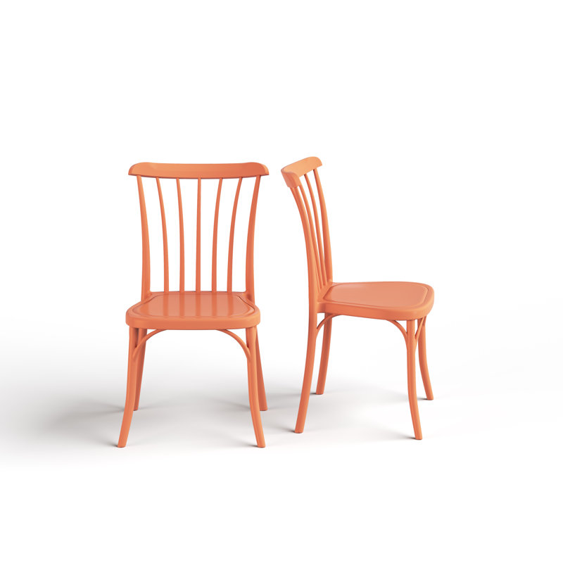 Chaise de terrasse empilable Almuth, Corail