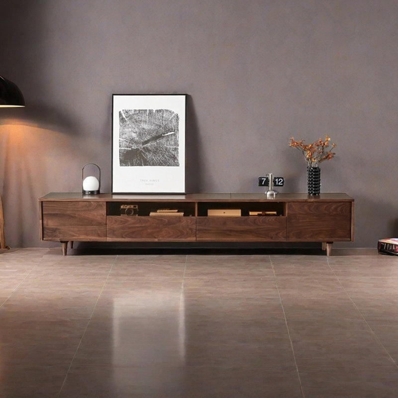 Classic solid wood TV cabinet, 94.49"