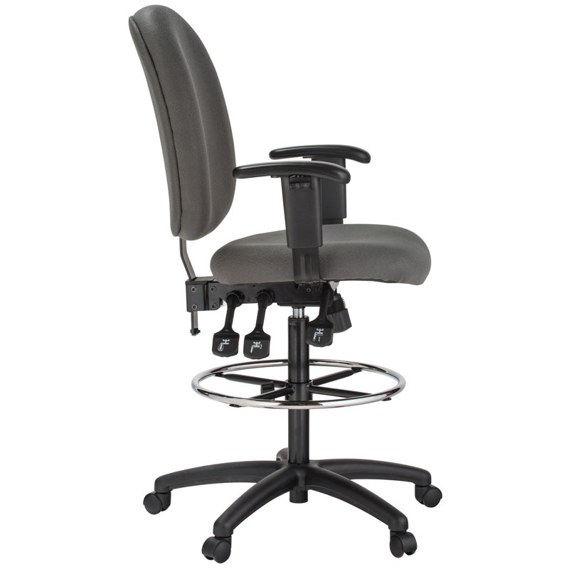 Ebern Designs Kayleen Drafting Chair, Gray