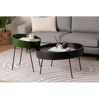 Modern Anthracite Coffee Table with Metal Legs, 31.5 x 18.5 x 31.5 Inches | 100% MDF Construction, 22 lbs Bearing Capacity | Sleek Industrial Design Perfect for Living Room & Contemporary Spaces