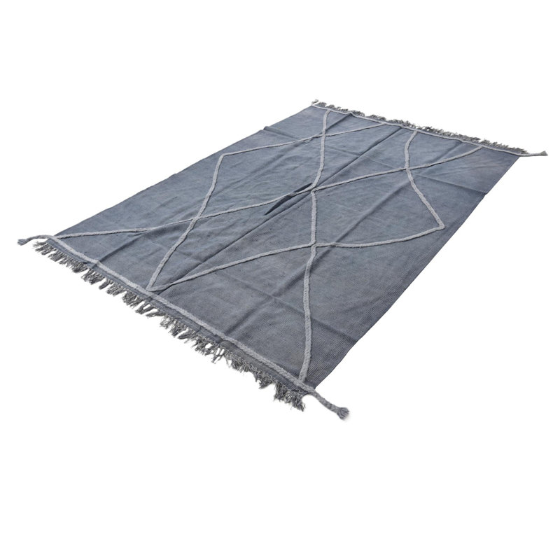 Tapis bleu 4 x 6