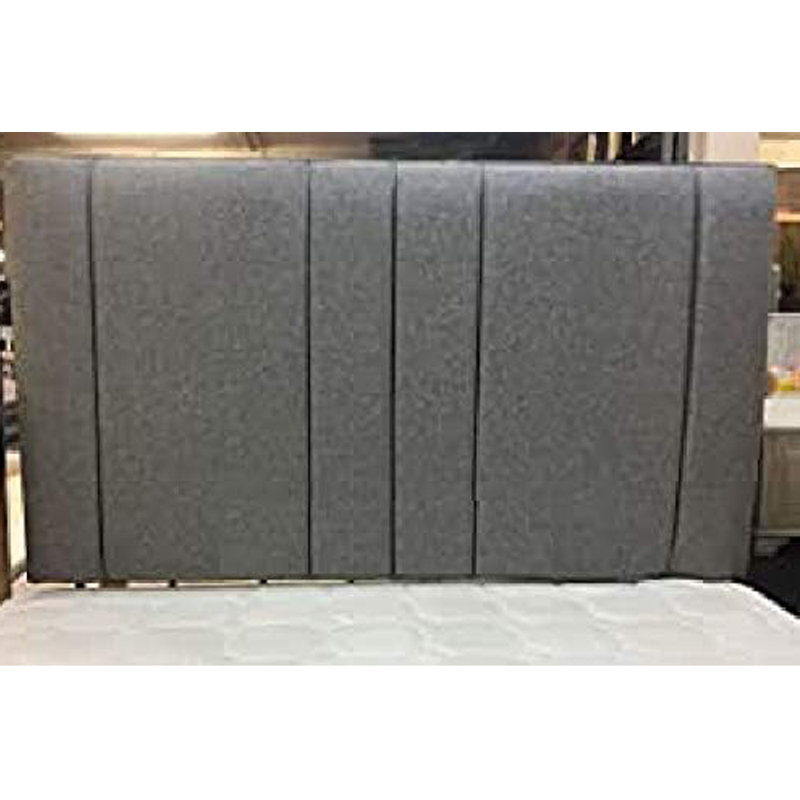 Tulip Luxury Bed Headboard With Turin Linen Fabric Upholstery, Black, Single (3')