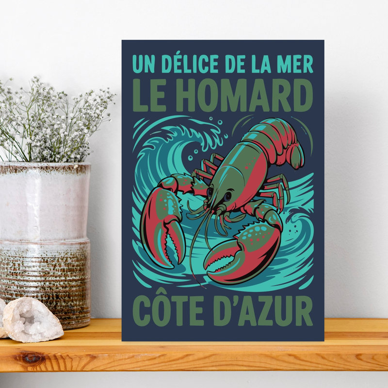 Lobster Caate D'azur, 18" H x 12" W
