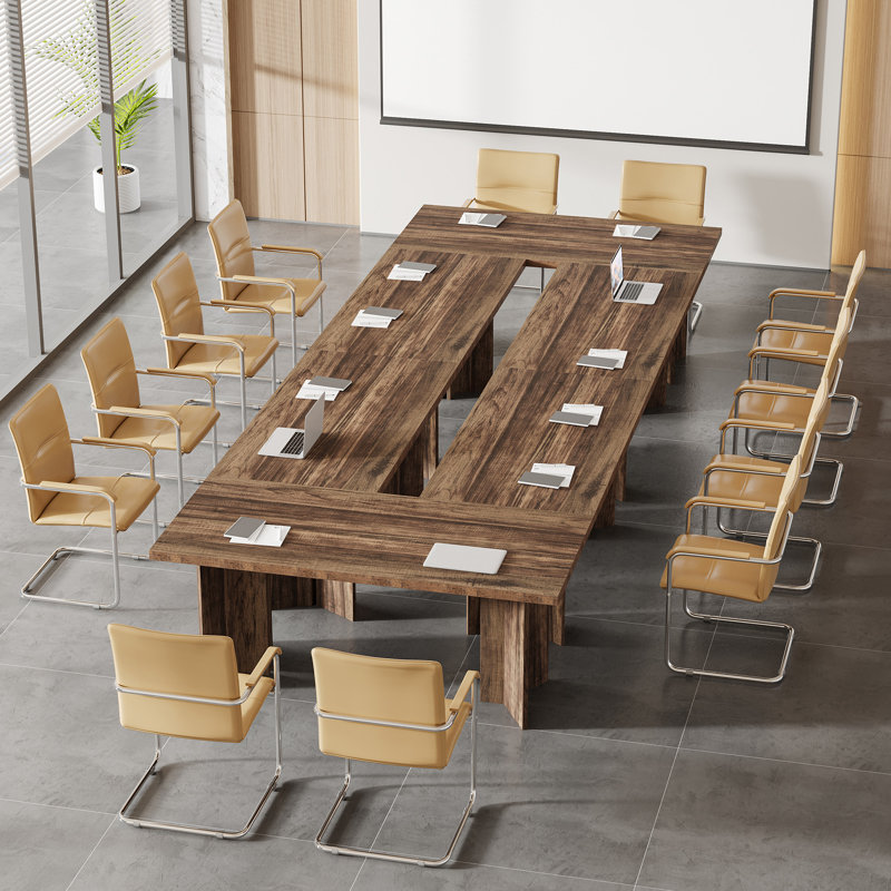 160cm Rectangle Conference Table, Rustic Brown