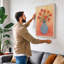 Coral Gerbera Arrangement Botanical - Wrapped Canvas-732871770-732871772