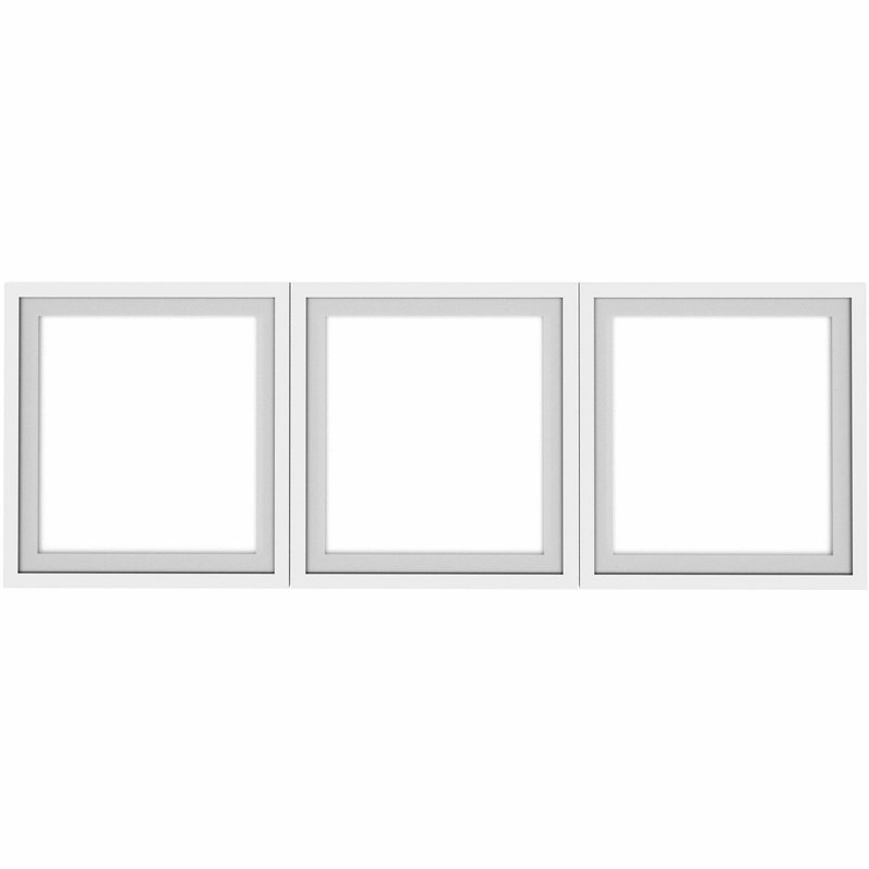 Wall-Mount Hutch Frosted Glass Door, 16.8"H x 44.88" W x 0.75" D