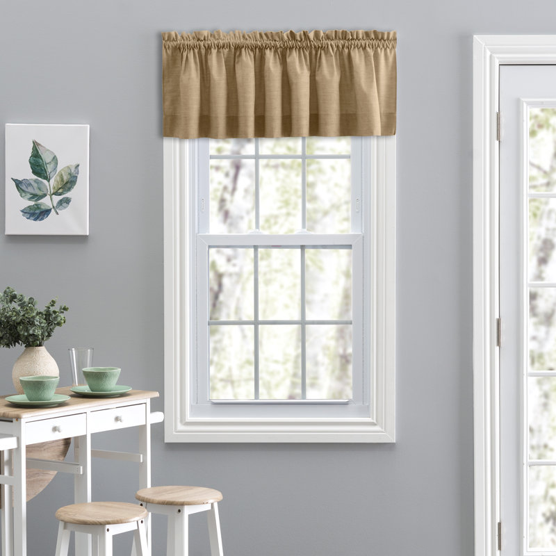Lisa Tailored Window Valance, Tan