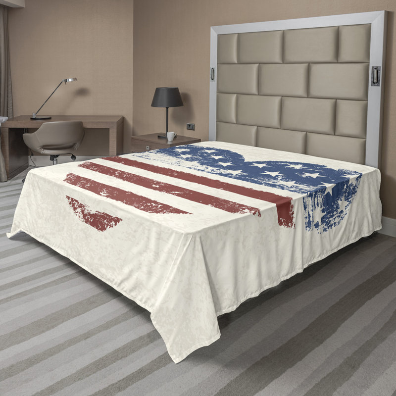 Microfiber No Pattern And Not Solid Color Flat Sheet, Queen Flat Sheet