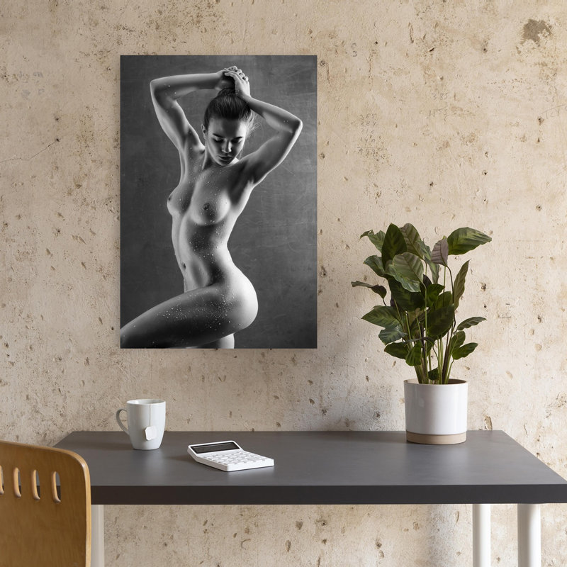 Drops Contemporary Portrait Wall Art Print by Anton Belovodchenko - Wrapped Canvas Print, 45.72cm H x 30.48cm W