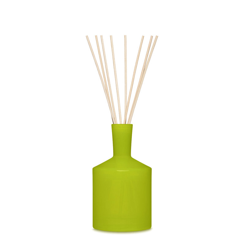 Reed Diffuser, Light Green, Rosemary Eucalyptus, 5.5" H x 3" W x 3" D
