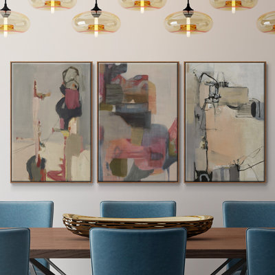 Grès, impression sur toile 3 pièces