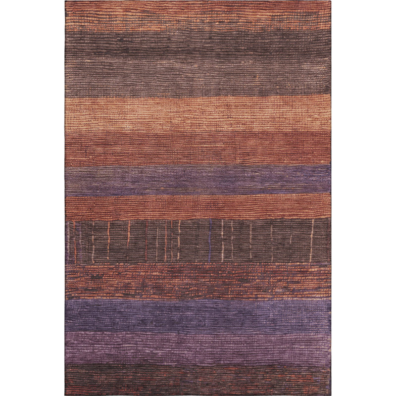 Tapis à rayures lavable à la machine Premium AMF1568, Rectangulaire 3 pi x 5 pi