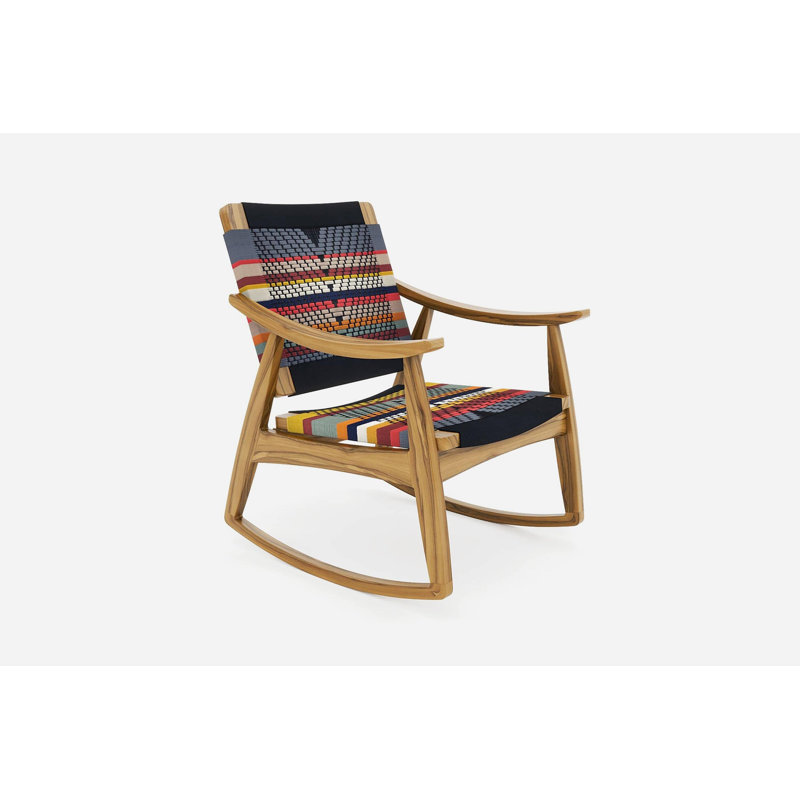 Izapa Rocking Chair, Colonial Pattern, Natural