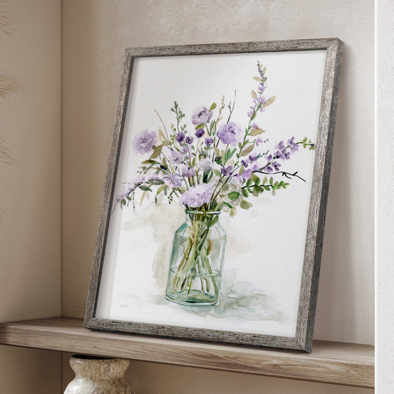 «Purple Passion I», reproduction encadrée - bois massif 47672, H 11 po x l 9 po