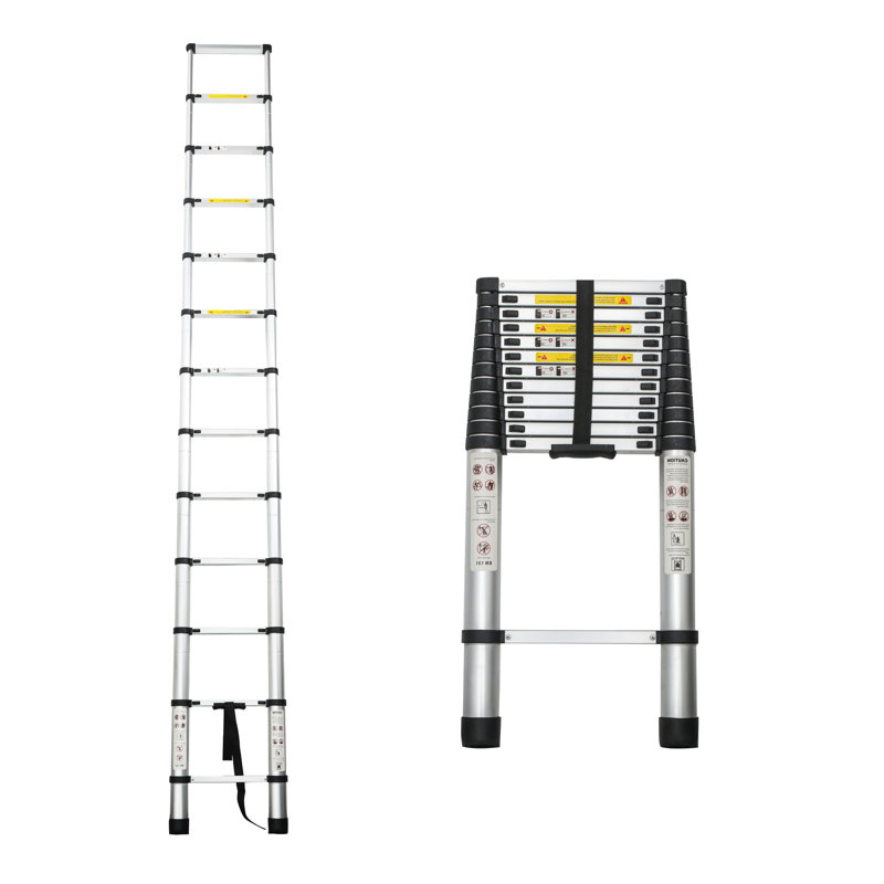 Échelle d'extension, échelle pliante en aluminium, multi-usage portable., 1', 2.8'
