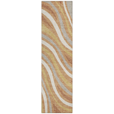 Machine Washable Indoor/Outdoor Chantille ACN2490 Stripes Rug