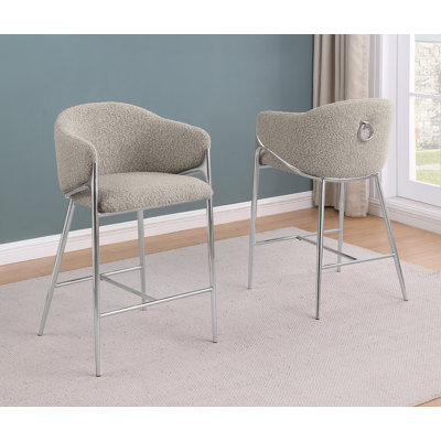 Barstools In Teddy Boucle Fabric