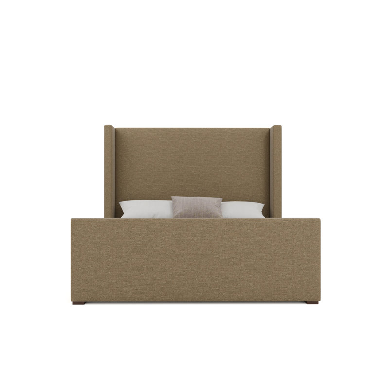 Lit de pied de lit Aylet Luxe, Vison, Grand