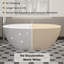 Baignoire de trempage autoportante en pierre 63 po. X 30 po. Monaco