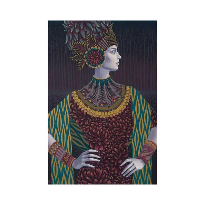 Devana 1 Piece Painting on Canvas, 30.48cm H x 20.32cm W x 1.91cm D, Wrapped Canvas