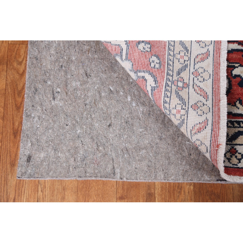 Tapis beige / ivoire / bleu en laine noué à la main de conception unique 9 pi x 11 pi 9 po