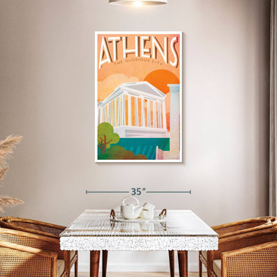 Affiche rétro d'Athènes