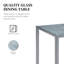 Glass Top Metal Base Dining Table-1415480827