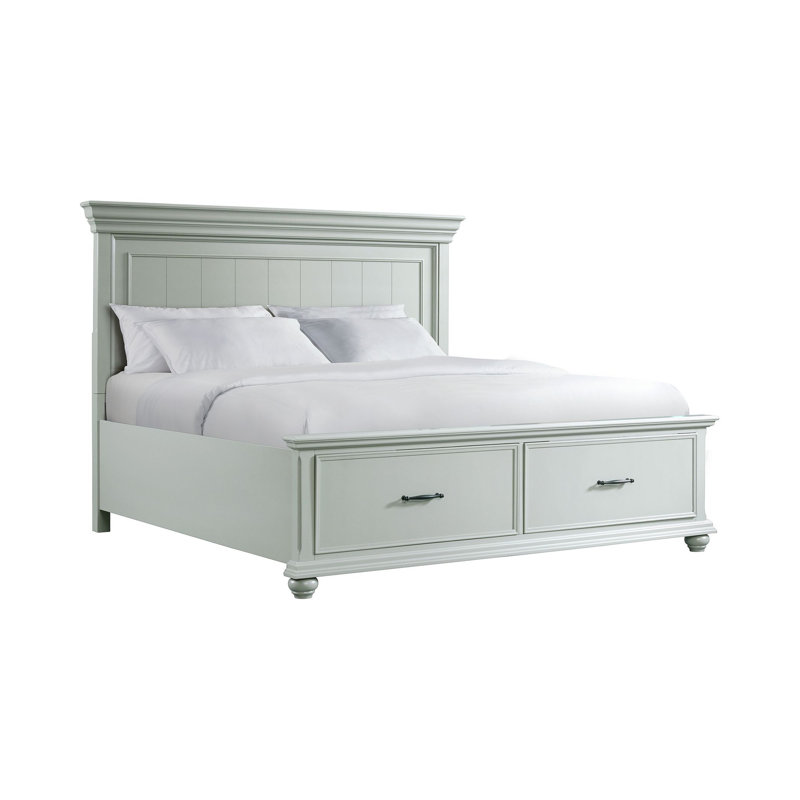 Ensemble de chambre à coucher avec lit plateforme Amarilis, Très grand lit, Gris