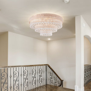Eter 9 - Light 31.5" Modern Crystal Flush Mount Lighting