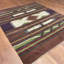 Tapis de laine rouille/brun handwoven à tissage plat-1225221706