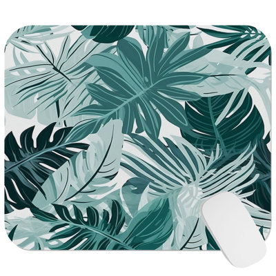 Botanical Tropical Leaves VI Tropical Plants Gaming Cute Office Laptop Desk Pad Gift Mat Square Rectangle Non-Slip Mousepad